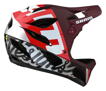 Kask rowerowy Troy Lee Designs STAGE Fullface MTB Enduro SRAM Czerwony tył