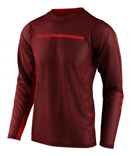 Jersey koszulka rowerowa z długim rękawem Troy Lee Designs SKYLINE AIR Czerwona Enduro MTB przód