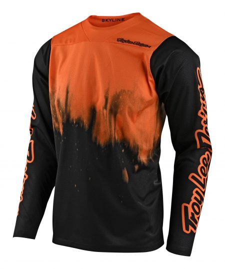 Jersey koszulka rowerowa z długim rękawem Troy Lee Designs SKYLINE Orange Enduro MTB przód