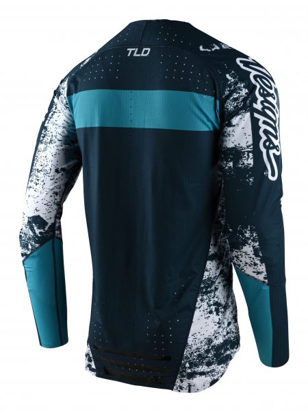 Jersey koszulka rowerowa z długim rękawem Troy Lee Designs Sprint Ultra Niebieska Enduro MTB tył