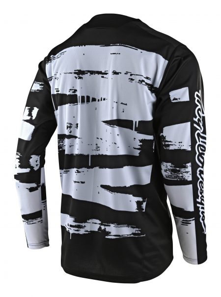 Jersey koszulka rowerowa z długim rękawem Troy Lee Designs Sprint Czarno-Biały Enduro MTB tył