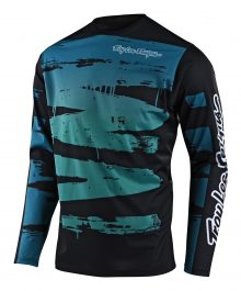 Jersey koszulka rowerowa z długim rękawem Troy Lee Designs Sprint Czarno-Niebieska Enduro MTB przód