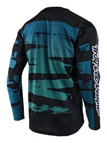 Jersey koszulka rowerowa z długim rękawem Troy Lee Designs Sprint Czarno-Niebieska Enduro MTB tył